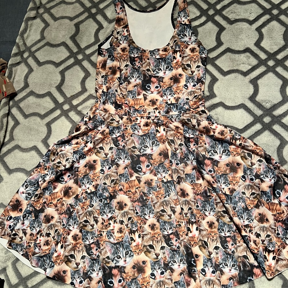 Blackmilk Clothing Crazy Cat Lady Dress SMALL